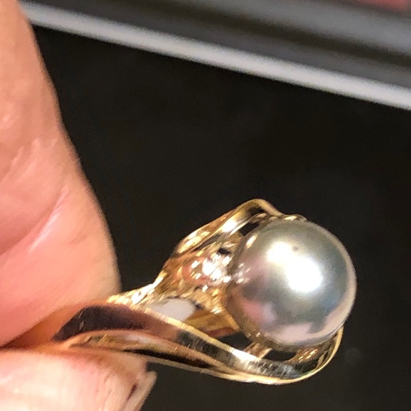 14 kt rose gold Spessarite ( rare garnet ) diamond - Picture 15 of 16